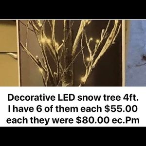 4ft LED snow tree